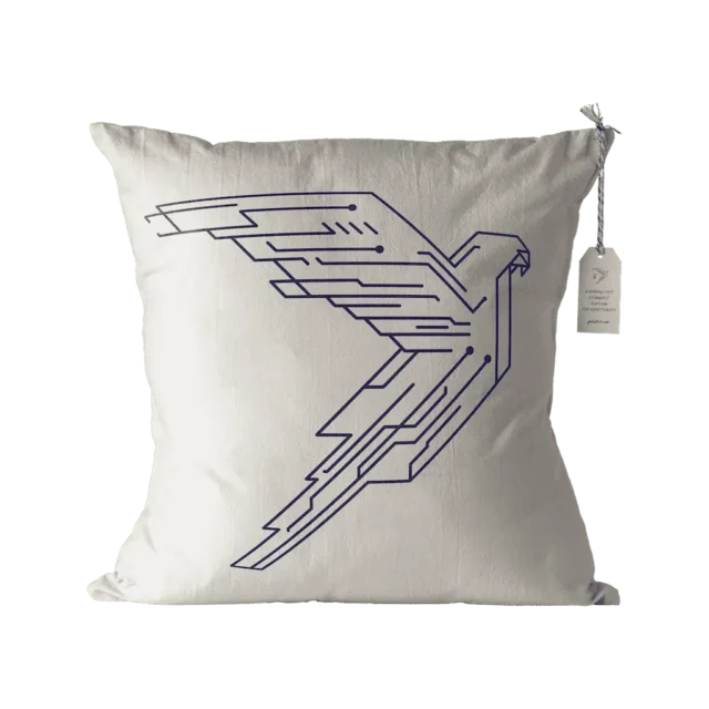 White Parrot Cushion